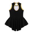 thumbnail image 4 of Yruioon Kids Girls Ringmaster Circus Halloween Cosplay Party Costume Dance Leotard with Mini Top Hat Black 6, 4 of 7