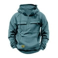thumbnail image 1 of pstuiky camisas de manga larga para hombre, Sudadera con capucha y cremallera de un cuarto para hombre, ideal para entrenamiento, gimnasio, deportes, correr, exteriores, chaquetas de invierno l, 1 of 6