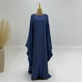 thumbnail image 2 of Women Dubai Spring Summer Gathering Party Glitter Cloth Round Neck Belt Dress Robe, 2 of 3