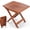 Chestnut, variant on Melino Small Outdoor Side Table, Folding Acacia Wood Patio Side Table, 18 x 16 x 16 in, Natural