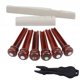 thumbnail image 3 of Soidarity 6 uds pasadores de puente de guitarra extractor de clavijas de guitarra con tuerca de sillín DIY Kit de pasadores de puente de guitarra piezas Accesorios para instrumentos musicales Soidarity OD001229-00, 3 of 6