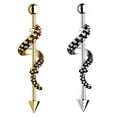 thumbnail image 5 of Ayyufe Pack Of 1 Men Women Arrow Punk Barbell Wrapped Octopus Tentacle Earring Body Piercing, 5 of 6