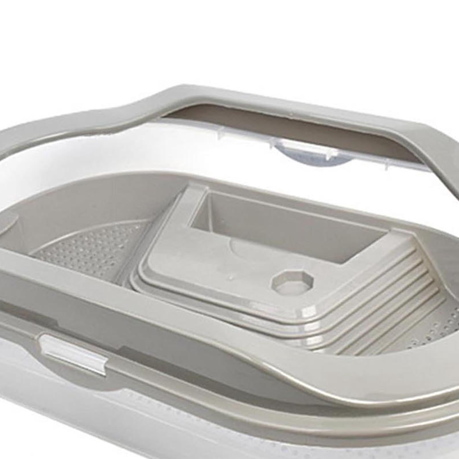 Turtle Tank,turtle tank Aquarium turtle tank Reptile Tank,transparent reptile tank tortoise habitat,clear Reptile Terrarium Small Turtle Container,Reptile Carrier with Cover and Handle Gray
