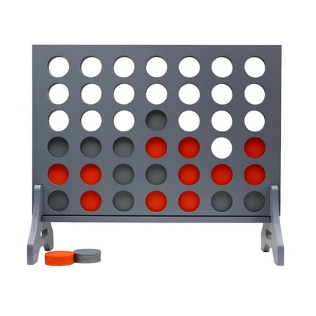 Tailgating Pros Premium Giant Four in a Row with Carrying Case - Jumbo Oversized Outdoor Yard Game - Connect Multiple Pucks in a Row to Win - Many Puck Colors Available!