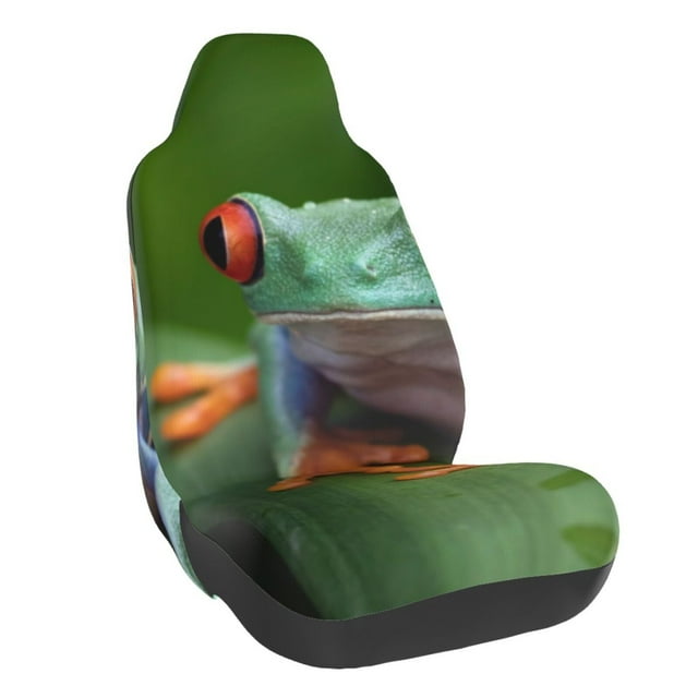 Wukai Housses de Siège de Voiture Arbre aux Yeux Rouges Grenouille Ensemble Complet avec Rembourrage Doux Protecteur de Sièges avant Universel et Tapis de Coussin