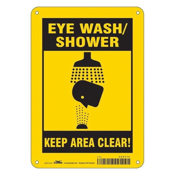 Condor Safety Sign,10 in x 7 in,Polyethylene 485Y19