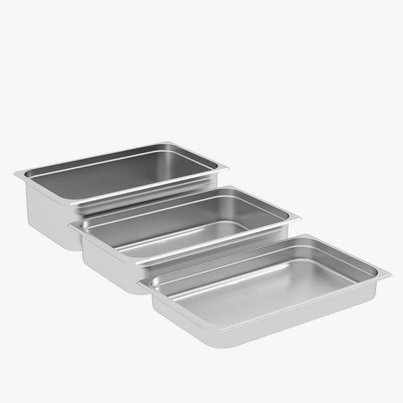 6-Pack Full Size Stainless Steel Steam Table Pans – 6-Inch Deep, Commercial Grade, Anti-Jamming, Oven Safe, Ideal for Catering, Buffet, Restaurant – Size: 6p-0.5-811-6