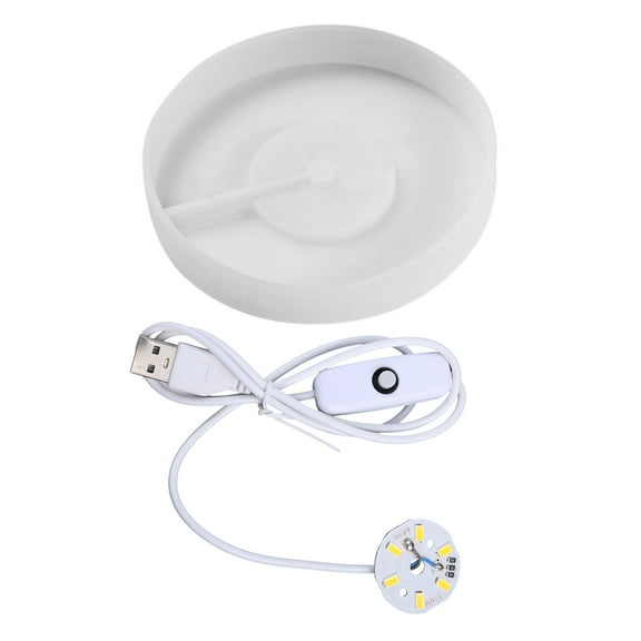 LED Lighted Display Base Mold Silicone Resin with LED Light for Acrylic Glass Crystal Decorations