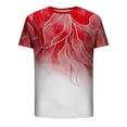 thumbnail image 5 of Penkiiy T Shirts for Men Casual Round Neck 3D Digital Printing Pullover Tops Fitness Sports Shorts Sleeves Tee Shirt Blouse L Red, 5 of 5
