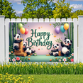 thumbnail image 7 of Colorful Theme Happy Birthday Panda Style Animal Balloons Party Banner for Kids Celebration Indoor Decoration, 7 of 7