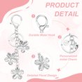 thumbnail image 3 of Llavero inicial de flor Uxcell, llaveros bonitos, encantos de llavero de flor, accesorios de llavero de letra para mujeres y niñas, bolsas, carteras, mochilas, plata y letra X, 3 of 7