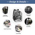 thumbnail image 5 of PVC Transparent Backpacks Clear Backpack for Travel and Outings Unicorn Made Of White Dots, 5 of 7