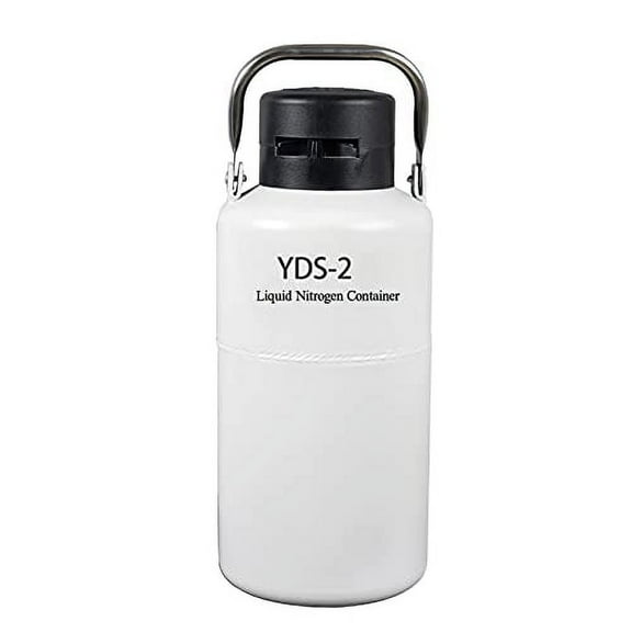 2L Liquid Nitrogen Container LN2 Tank Cryogenic Dewar Flask with Straps 3