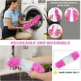 thumbnail image 4 of 7PCS Microfiber Duster with Detachable Extension Pole(Stainless Steel) 30-100" Duster Cleaning Kit for Cleaning Fan Cobweb, Fan Webs, Blinds (Pink), 4 of 5