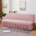 thumbnail image 2 of nipocaio Sofa cover without armrests Stretch sofa cover dark pink, 2 of 5