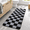 Black-54" x 24", variant on Green 72" x 24" Checkered Non-Slip Microfiber Bathroom Runner Rug