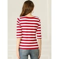 thumbnail image 5 of Unique Bargains Women's Halloween Costume 1/2 Sleeve Round Neck Floral Top 2XL Red White, 5 of 6