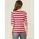 thumbnail image 5 of Disfraz de Día de San Patricio Allegra K para mujer camiseta ajustada estampada rojo blanco L, 5 of 6