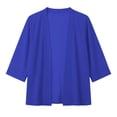 thumbnail image 5 of jjayotai Womens Summer Thin Cardigan 3/4 Sleeve Sheer Shrugs Trendy Open Front Loose Lightweight Cropped Cardigans, 5 of 6