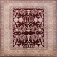 thumbnail image 1 of Ahgly Company Indoor Square Mid-Century Modern Rose Pink Oriental Area Rugs, 6' Square, 1 of 6