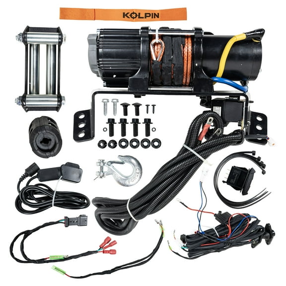 Kolpin 26-3025 Quick-Mount Winch 3500 LB Synthetic Rope for Polaris Ranger