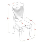 East West Furniture Dining Room Set Buttermilk & Cherry, ANWE3-BMK-W