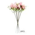 thumbnail image 2 of Ramo de rosas artificiales con tallos florales realistas para decoración de bodas en el hogar | Rosas de plástico sintético con tallos flexibles, 2 of 6