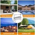 thumbnail image 5 of Danolapsi Stainless Steel Automatic Rotisserie Grill, 54in 132LB Capacity Electric BBQ Pig Lamb Rotisserie Roaster 50W Motor, Charcoal Spit Roaster Grill for Outdoor Kitchen, Camping, 5 of 8