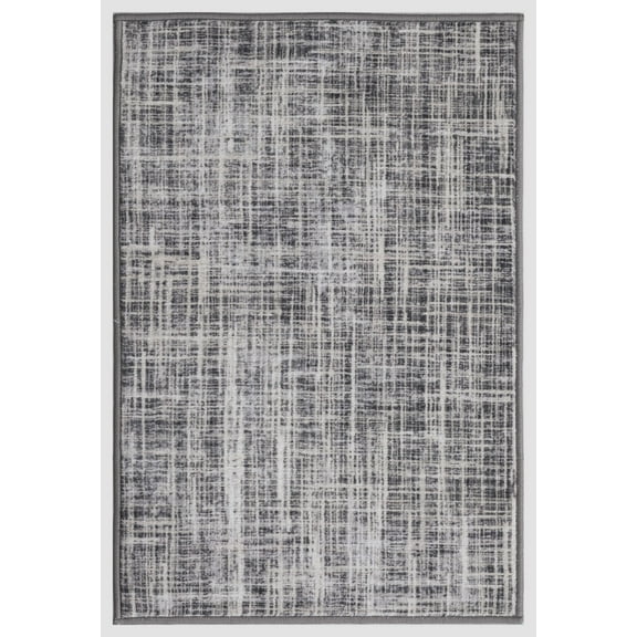 Modern Marvel Ivory 2 ft. x 3 ft. Machine Washable Abstract Indoor Area Rug