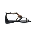 thumbnail image 2 of NATURALIZER Womens Black Toe Loop Flower Accents Ankle Strap Farah Buckle Leather Thong Sandals 7 M, 2 of 3