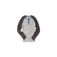 thumbnail image 1 of Aeropostale Raglan Henley Shirt para hombre, gris, pequeño Aeropostale henley, 1 of 1
