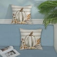 thumbnail image 5 of Fall Pillow Covers 20x20 Gray Stripes Pumpkin Decor Throw Pillows Case for Couch Maple Leaves Autumn Harvest Indoor Outdoor Decorative Cushion Cases for Sofa Bed Decorations Set of 2, 5 of 6