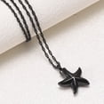 thumbnail image 2 of Starfish Memorial Jewelry Small Star Charm Cremation Urn Pendant Ashes Memorial Necklace Stainless Steel Urn Pendant, 2 of 6