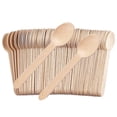 thumbnail image 1 of Cucharas desechables de madera, 200 unidades, biodegradables, 16 cm, TANGTEA, 1 of 8