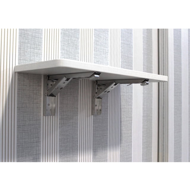 STRANDCHIC 2 Pcs Support d'Étagère en Acier Inoxydable Pliable Mural à Ressort pour Charge
