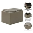 thumbnail image 2 of Convenience Concepts Designs4Comfort Accent Storage Ottoman, Taupe Gray Faux Leather, 2 of 10