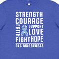thumbnail image 4 of Inktastic ALS Awareness Strength Courage Support Youth T-Shirt, 4 of 5