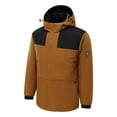 thumbnail image 3 of Mrat Heated Jacket for Men and Women, Heated Coat Hooded Unisex Heating Warm Jackets Windproof USB Charging Electric Body Warmer Overcoat Women's Zip up Hoodies S-30 Brown S, 3 of 3