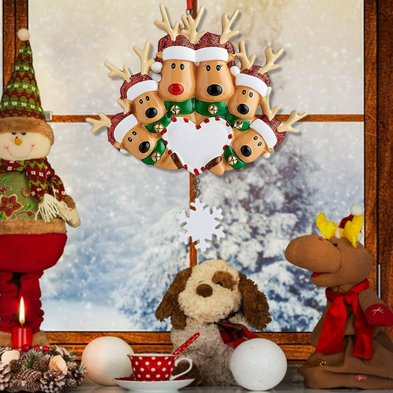 3PCS Xmas Loving Heart Elk Tree Topper Christmas Tree Decorative Supply 