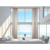 3S Brother's Pink Sheer Home Decorative Set of 2 Panels Faux Silk Crap Chiffon Fabric Window Curtains Hanging Back Tap & Rod Pocket Custom Made 5-30 Ft Long - Made in Turkey (52"W x 63"L) Each