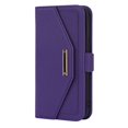 thumbnail image 2 of Pour Iphone 14 Étui en Cuir Texture Croisée (Violet), Iphone 15 Pro, 2 of 7