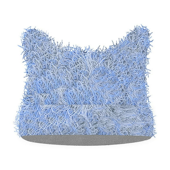 Jamicy Hats for Women Clearance Christmas Present Cute Cat Ear Beanie Y2k Fuzzy Distressed Hat Grunge Winter Clothes