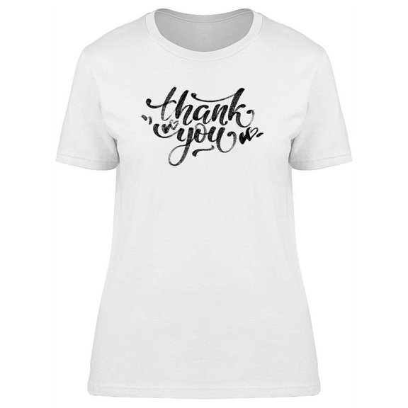 Thank You Design T-Shirt Women -Image by Shutterstock, Female XX-Large