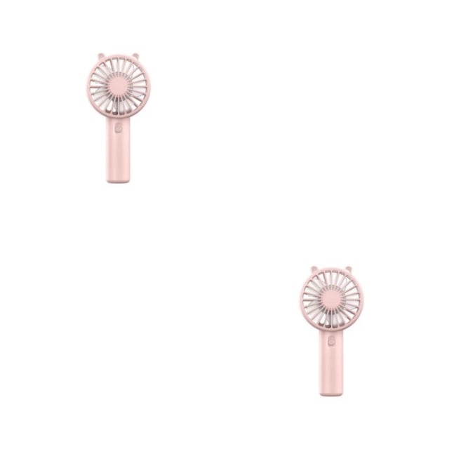 Bearachild Ventilador de mano portátil Mini USB recargable Rosa 2Conjunto