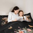 thumbnail image 5 of jejeloiu Highland Cow Flower 7-Piece Twin Bedding Sets Kids,Farm Animal Print Bedding Comforter Set,Reversible, 5 of 7