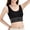Black, variant on Sports Jelly Bras for Women U Neck Wide Strap Print Design Workout Tank lette Underwear Strapless Bra