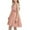 Dresses-A142Pink, variant on LEWKW Big Girls Skater Dress Solid Color Sleeveless Bow Knot Waist Elegant A-Line formal Gown for Spring Wedding Guest and Junior Bridesmaid