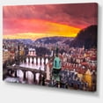 thumbnail image 2 of Bridges in Prague Panorama - Impression sur Toile Paysage, 2 of 3