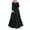 Black, variant on Aoochasliy Fall Dresses for Women Fall Fashion Round Neck Loose Long Sleeve Dots Ankle-Dress Swing Long Dress