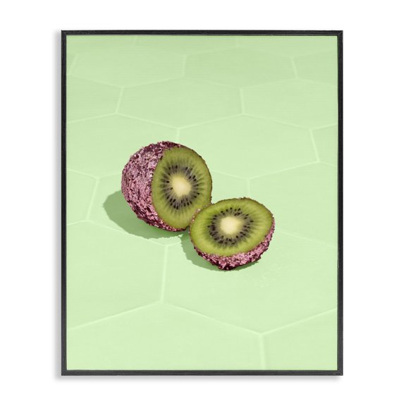 Stupell Industries Art Deco Green Glimmer Kiwi Black Framed Giclee Art, 11 x 14, by LISH Creative